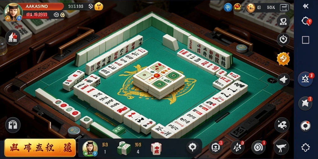Tampilan gameplay AAKASINO dengan papan Mahjong yang menawan.