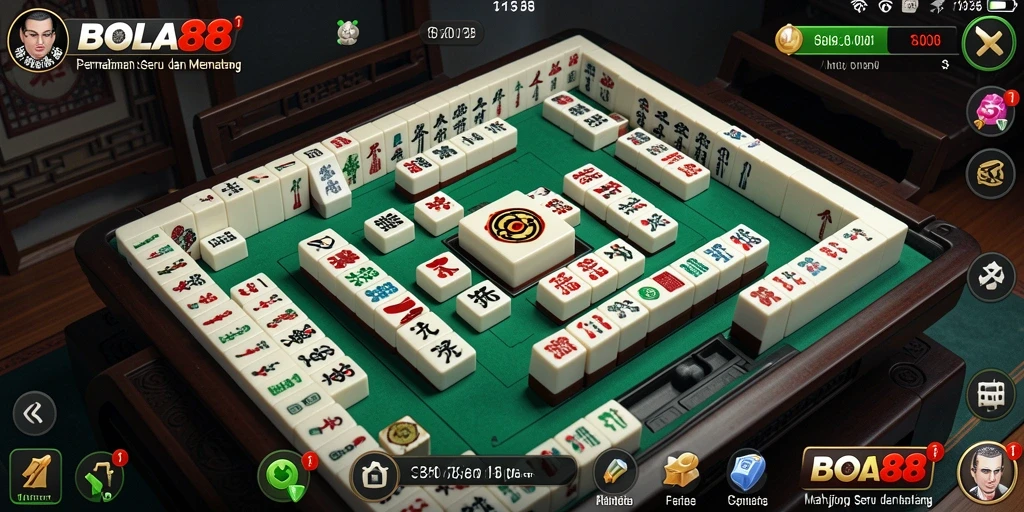 Tampilan gameplay Mahjong yang mengasyikkan di BOLA88