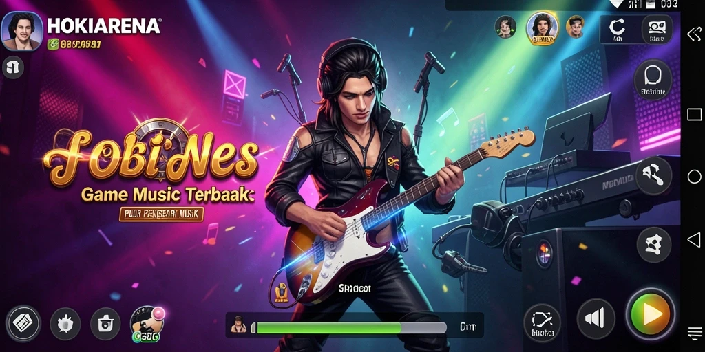 Screenshot HOKIARENA menampilkan pengalaman bermain musik yang menarik.