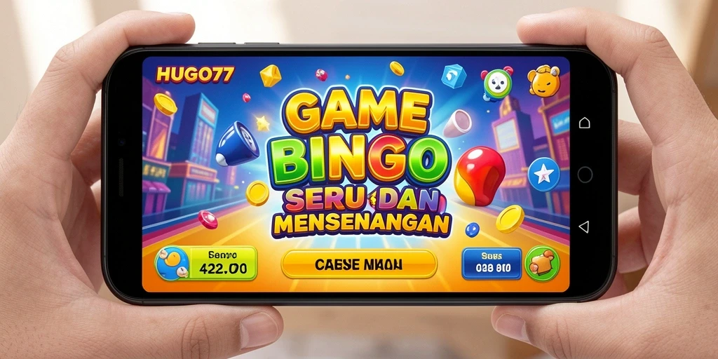 Tampilan gameplay menarik dari HUGO77 dengan kartu Bingo.