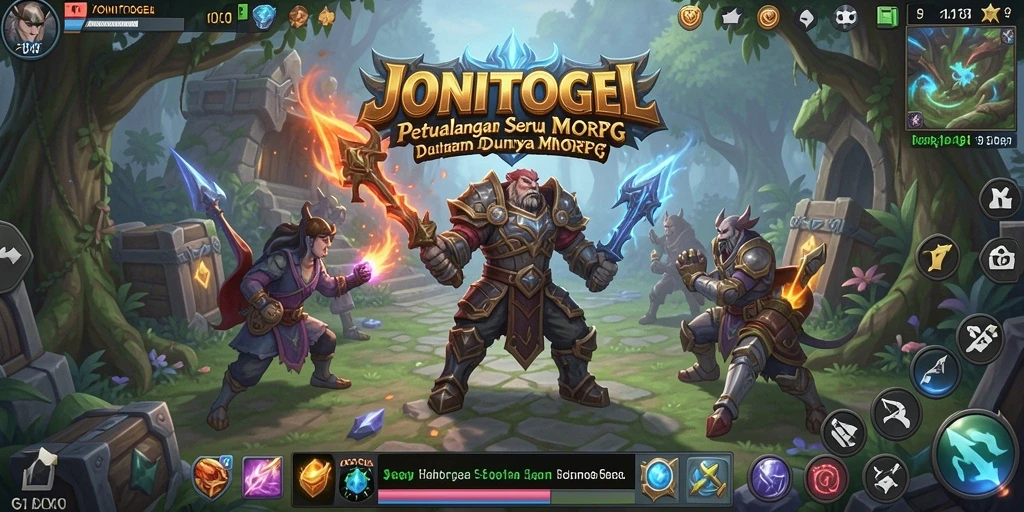 Tampilan gameplay mendalam dari JONITOGEL yang menawan.