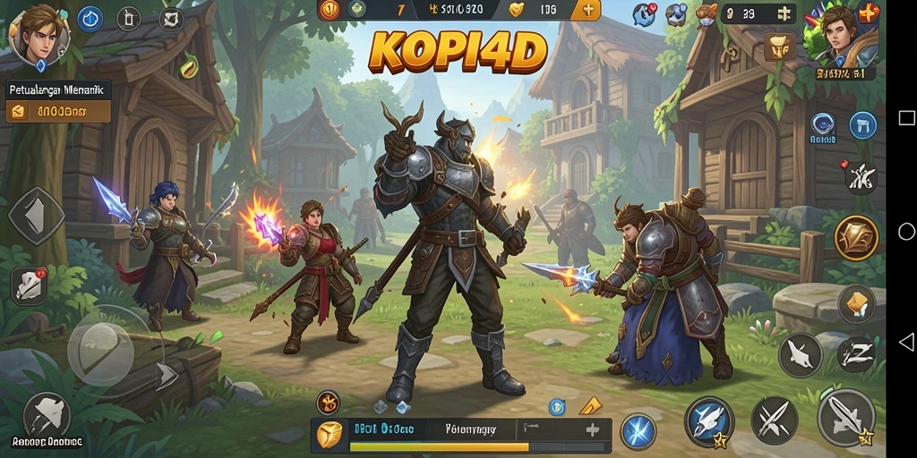 Tampilan gameplay RPG yang menarik dan penuh aksi di KOPI4D.