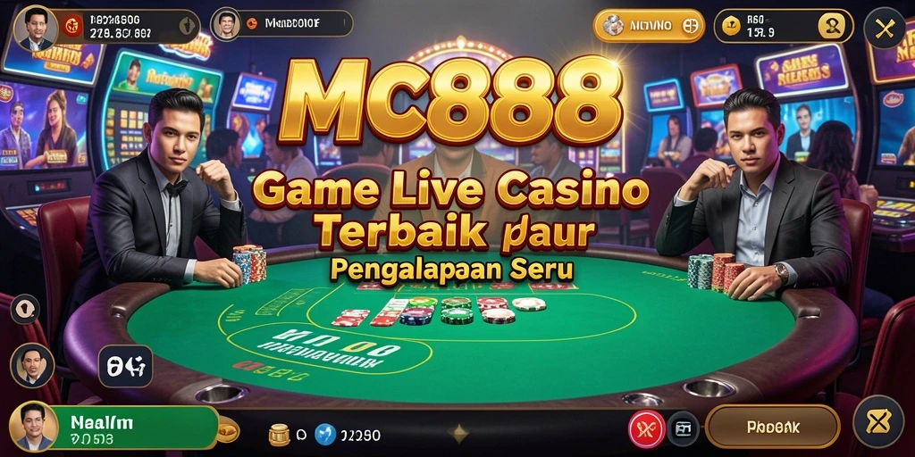 Tampilan menarik gameplay Live Casino di MC888.