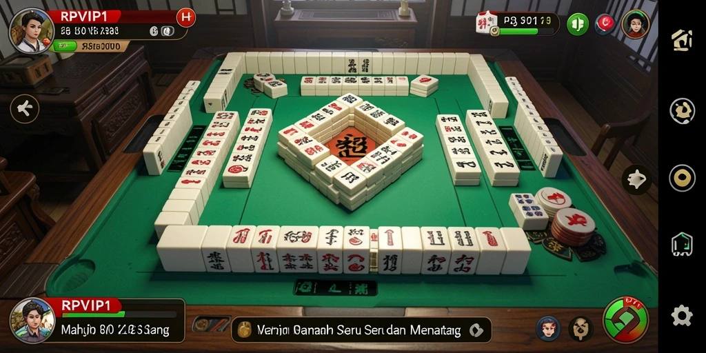 Tampilan menarik dari gameplay Mahjong di RPVIP1.