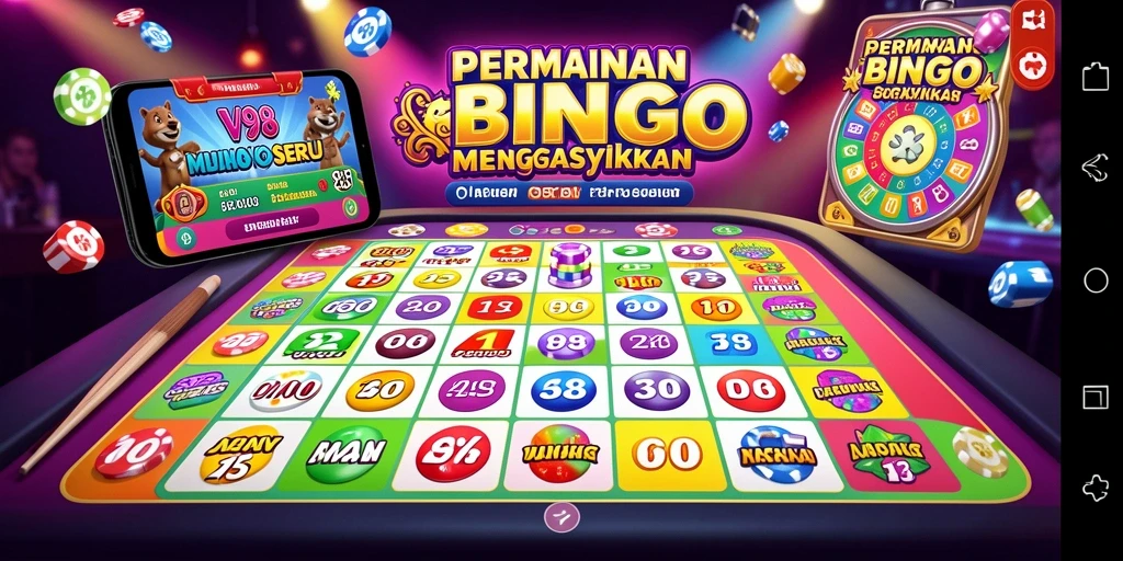 Tampilan gameplay V98 yang penuh warna dan menarik.